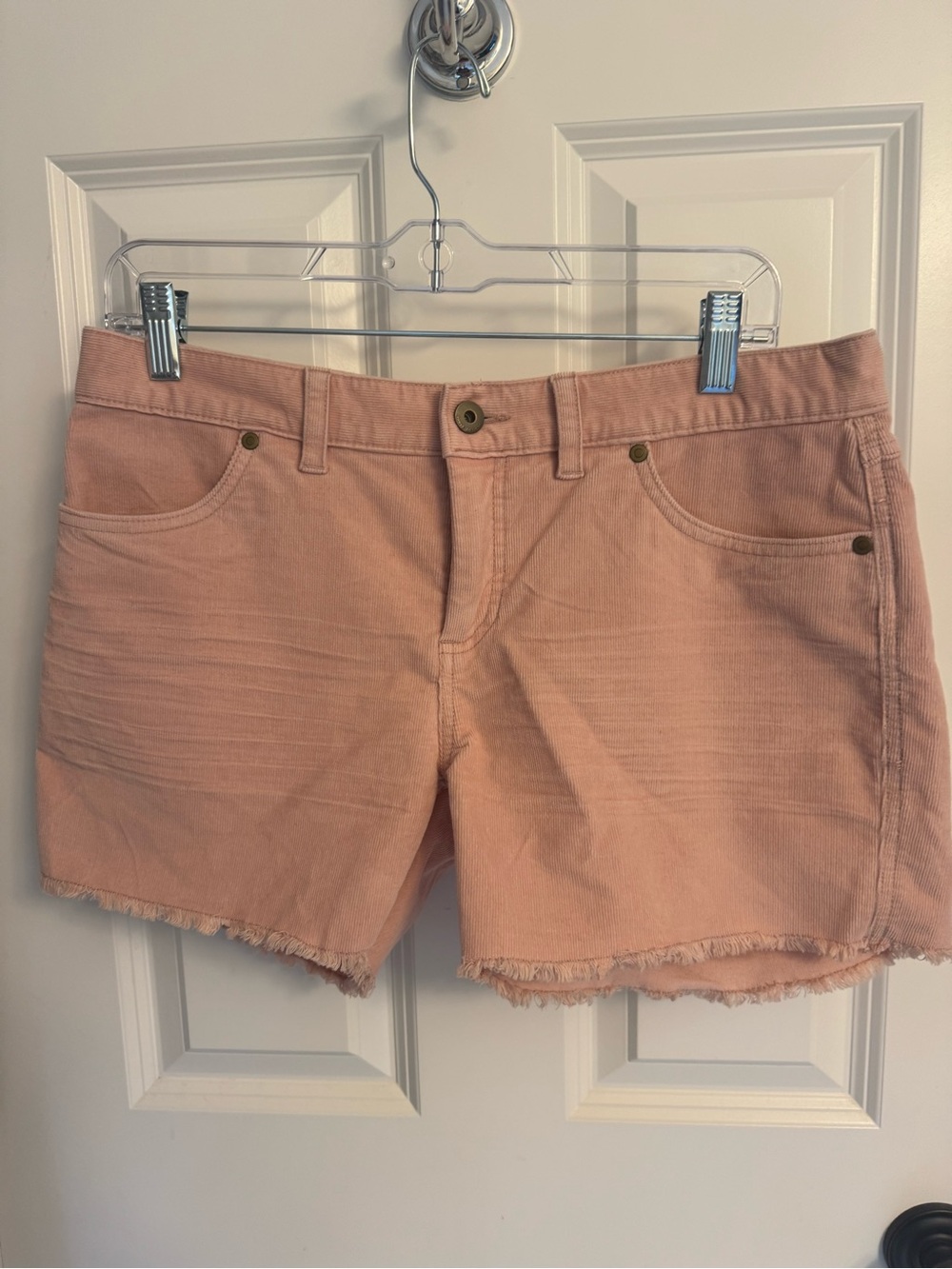 Carve Designs Oahu Petal Pink 4” Frayed Hem Corduroy Shorts size 6